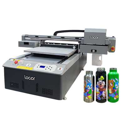 Gift/Cloth/PE Advertising A2 6090 A2 SONxp600 Digital Cloth LOCOR Small UV Led Varnish Cup Bottle Flatbed Ball Printer